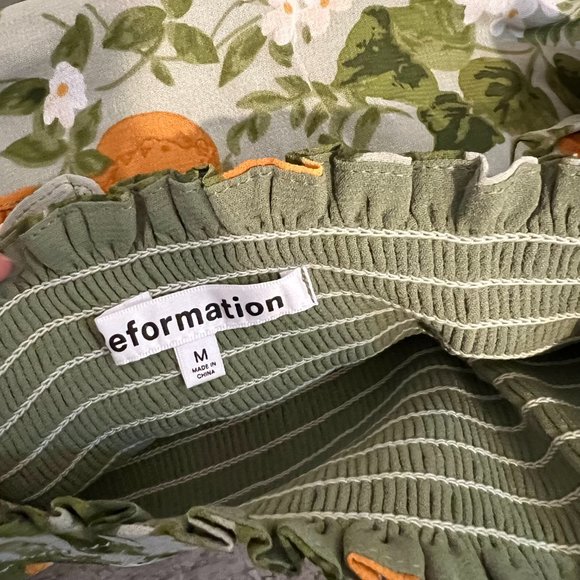 Reformation Inka Dress in Orange Grove - Picture 12 of 14